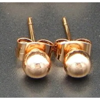 Náušnice Dámské peckové náušnice G599 starorůžová 5 mm