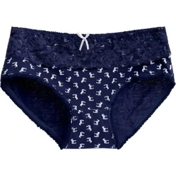 Dámské spodní prádlo Dámské kalhotky s potiskem zeber tmavě modrá L