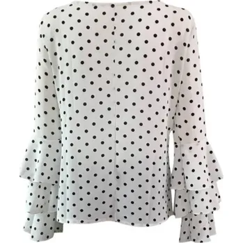 Dámská halenka Dámská halenka s puntíky Jennifer bílá XXL