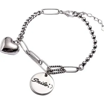 Náramek Dámský náramek se srdcem a smajlíkem