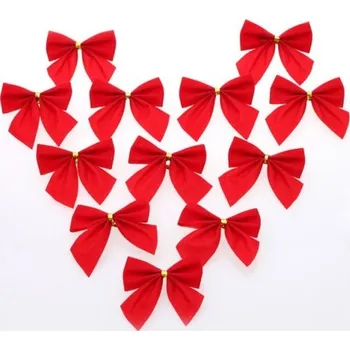 Vánoční dekorace Dekorační mašle na vánoční stromek červené 10 ks