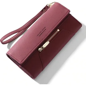 Dámská peněženka se zipem vínová