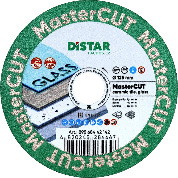 Distar MasterCut - řezný kotouč na dlažbu, obklady a sklo, 125mm