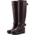 Dámské kozačky se zipem vzadu J1719 hnědá 40