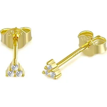 Náušnice Dámské drobné náušnice pecky R33 zlatá 2