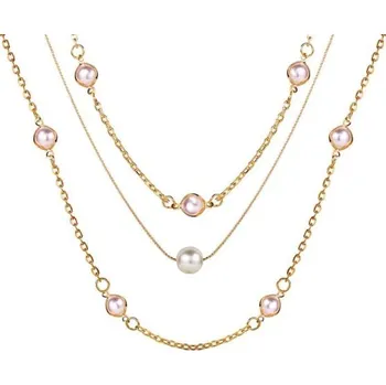 Náhrdelník Dámský trojitý náhrdelník s perlami