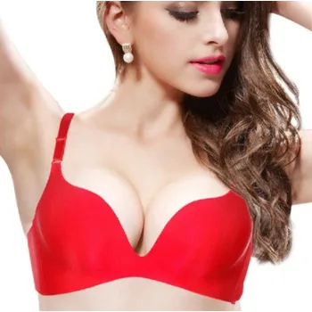 Podprsenka Dámská bezešvá podprsenka červená 75C