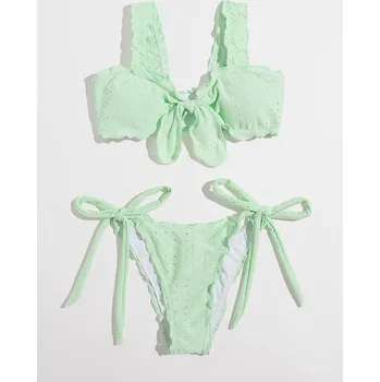 Dámské plavky Dámské bikiny P845 světle zelená XL