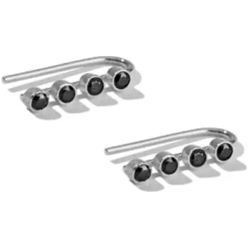 Náušnice Dámské lemující náušnice H745 stříbrná 3