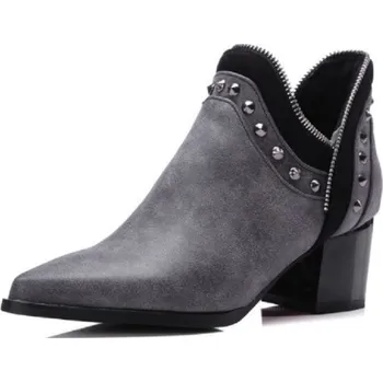 Dámské tenisky Dámské kotníkové boty s kamínky J1711 šedá 43