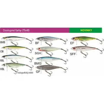 Nástraha Salmo rybářské woblery THRILL TH7 barva SFF
