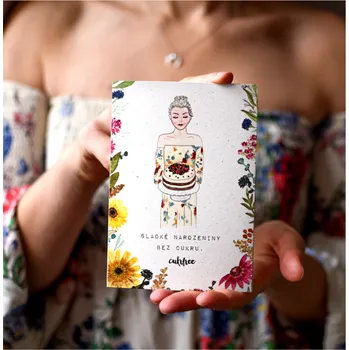 Cukrfree narozeninové přáníčko Janina s podpisem