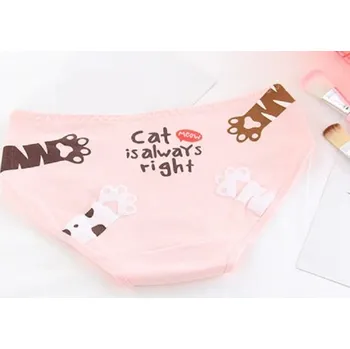 Kalhotky Dámské kalhotky - Kočičí tlapky světle růžová M