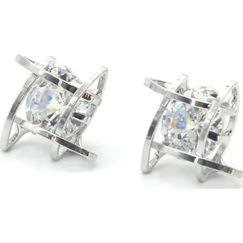 Náušnice Dámské náušnice se zirkony H844 stříbrná