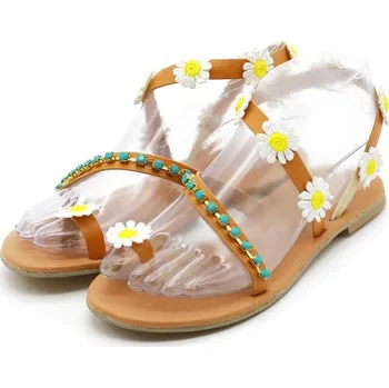 Dámské sandále Dámské sandály s květinami 37