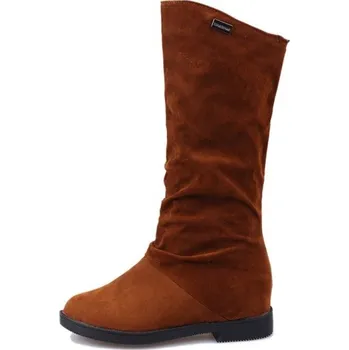 Dámské kozačky Dámské semišové kozačky J1759 hnědá 38