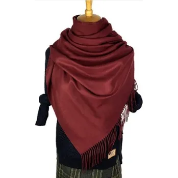 Šála Dámská módní kašmírová šála J3253 vínová