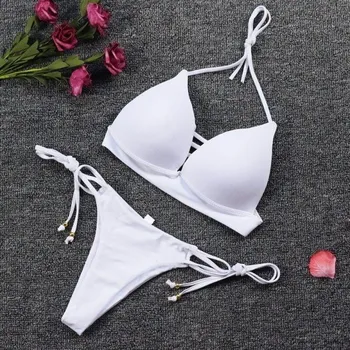 Dámské plavky Dámské bikiny P669 bílá S