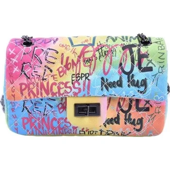 Kabelka Dámská kožená kabelka M1177 duhová