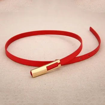 Opasek Dámský tenký pásek L93 červená