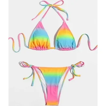 Dámské plavky Dámské duhové bikiny L