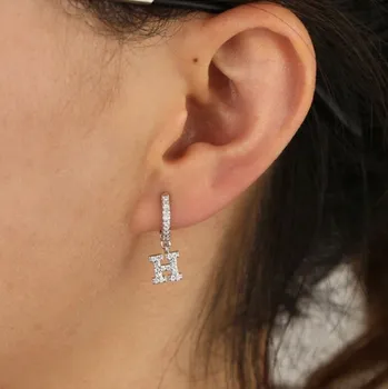 Šperk Dámské kruhové náušnice s písmeny abecedy stříbrná X