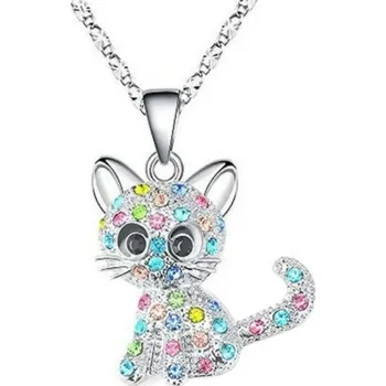 Náhrdelník Dámský náhrdelník s kočkou D362 vícebarevná