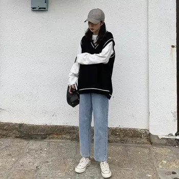 Dámská pletená vesta P1335 černá XS