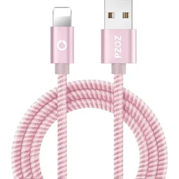 Datový kabel Datový kabel pro Apple Lightning na USB K437 růžová 50 cm
