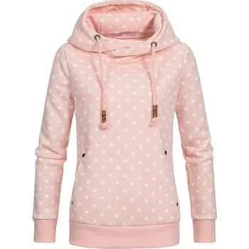 Dámská mikina Dámská mikina se srdíčky růžová XS