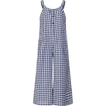 Dámský overall Dámský letní kostkovaný overal modrá M