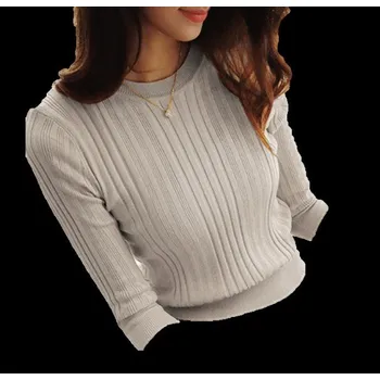 Dámský svetr Dámský stylový svetr J848 šedá S