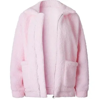 Dámská bunda Dámská pletená bunda J3188 růžová XL