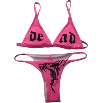 Dámské plavky Dámské bikiny P774 tmavě růžová M