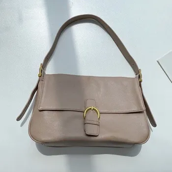 Kabelka Dámská kožená kabelka M1796 khaki