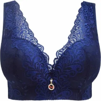 Podprsenka Dámská květinová podprsenka s krajkou větších rozměrů J2330 modrá 80C