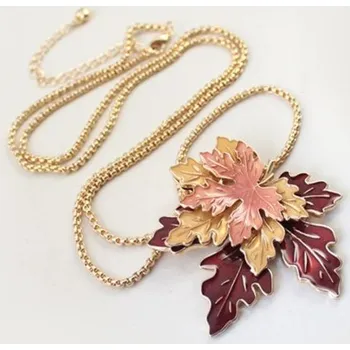 Náhrdelník Dámský náhrdelník - podzimní listy
