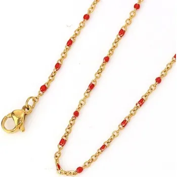 Náhrdelník Dámský řetízek s korálky 45 cm 4