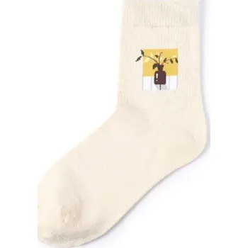 Dámské ponožky Dámské ponožky s malými obrázky bílá