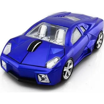 Bezdrátová myš sportovní auto H14 modrá