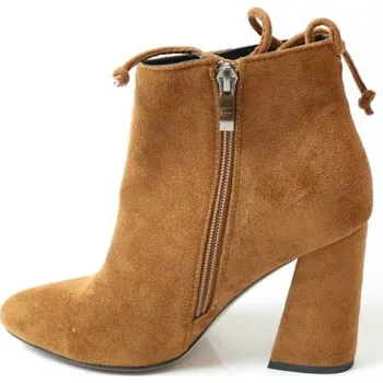 Dámská obuv Dámské semišové boty na vysokém podpatku J3229 světle hnědá 35