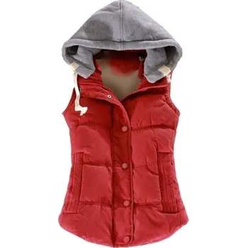 Dámská vesta Dámská prošívaná vesta P1805 vínová S