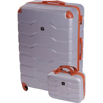 Cestovní kufr BERTOO Firenze - stříbrný set 2v1 3XL