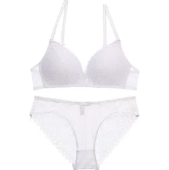 Souprava dámského spodního prádla Dámský set - bralette podprsenka a kalhotky bílá 90C