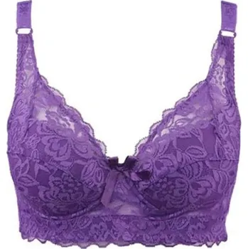 Podprsenka Dámská krajková podprsenka Liana tmavě fialová 90C