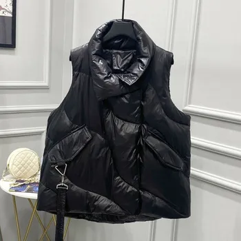 Dámská vesta Dámská péřová vesta P2182 černá S