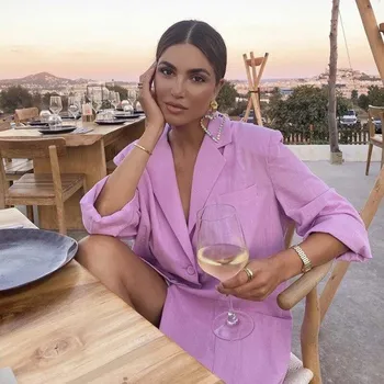 Dámské sako Dámský letní blejzr světle fialová L