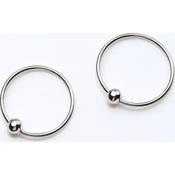 Náušnice Dámské náušnice kruhy s kuličkou R95 12 mm