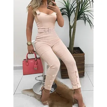 Dámský overall Dámský overal s páskem A2895 světle růžová XS