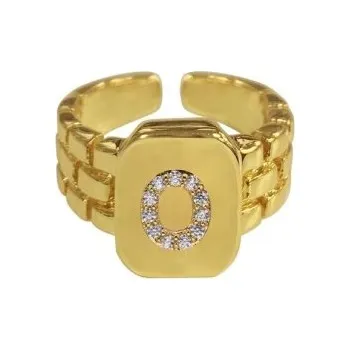 Prsten Dámský prstýnek s písmenem abecedy O